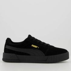 Tênis Puma Carina Bdp Feminino, Preto, Dourado, 34