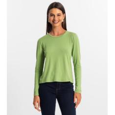 Blusa Manga Longa Feminina Rovitex Verde, P, Verde