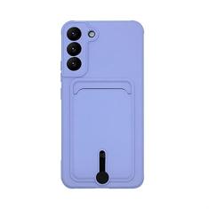 Caixa de telefone de silicone com slot para cartão de cor doce para Samsung S23 S22 Ultra S21 Plus S20 S21FE A52 A72 A51 A71 A32 A53 Capa carteira macia, T5, para Samsung A53