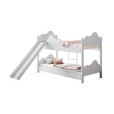 Bicama de Criança Infantil com Escorregador Juvenil Marina - Branca