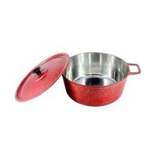 Caçarola Panela Craqueada Alça Alumínio Fundido E Tampa 28cm - DIVIFOR