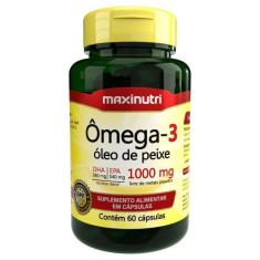 Ômega 3 Óleo Peixe 60 Cáps 1000mg Maxinutri