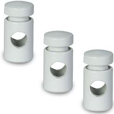 Kit Com 3 Desviador De Cabo Para Pendentes Lustre Branco