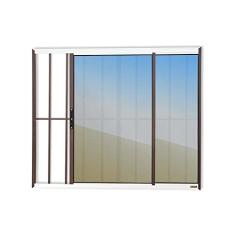 Janela Confort 2 Folhas com Grade Vidro Reflex 100cm x 80cm Brimak Mix Corten