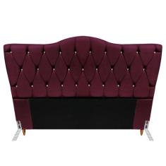 Cabeceira Cama Box de Casal Quarto Estofada Barcelona 140cm - Mance De