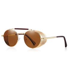 Óculos de Sol Masculino Barcur Polarizados Steampunk Ultra-Leve Uv400