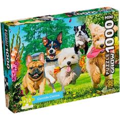 Mini Quebra Cabeça Puzzle 1000 Peças Corrida Canina Grow