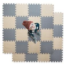 Tamiplay Tapete De Brincar De Espuma De 16 Ladrilhos Para Bebê, Tapetes De Espuma Eva Macios E Seguros Para Chão, Tapete De Brincar De Bebê Quadrado, Tapete De Chão De Quebra-Cabeça De Espuma Infantil