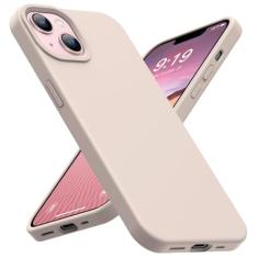 OuXul Capa para iPhone 14, iPhone 13, à prova de choque, de silicone líquido, capa protetora para celular com forro de microfibra macio antiarranhões, capa ultrafina com proteção contra quedas de 6,1