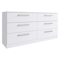 Cômoda Laura com 6 Gavetas Branca Madesa