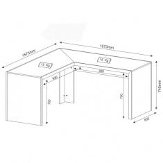 Mesa para Escritório Angular ME4116 - Tecnomobili