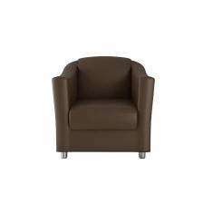 Poltrona Decorativa Bia 1 Lugar Sintético Marrom Matrix