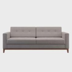 Sofá Com 3 Lugares Living Em Linho