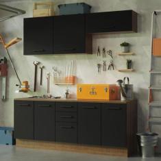 Kit com 2 Balcões e 2 Armários Aéreos Multiuso 200cm Agata Madesa, Rus