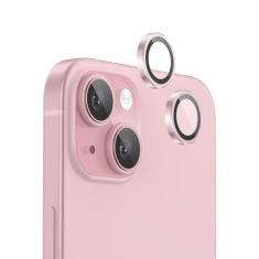 FLOLAB Protetor de lente de câmera NanoArmour para iPhone 15/15 Plus durável, capa de câmera de vidro temperado, anel de câmera de alumínio, TruColors antirreflexo, ultra transparente e fácil de