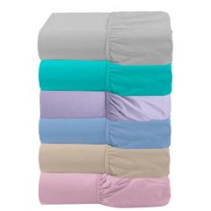 Lençol de Cama Solteiro/Casal/Queen Avulso Malha 100% Algodão Liso Com