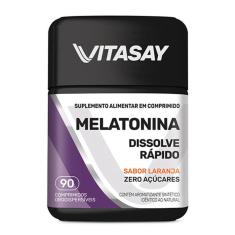 Suplemento Alimentar Vitasay Melatonina Sabor Laranja 90 Comprimidos