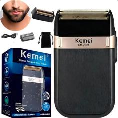 Barbeador Shaver Kemei KM-2024, Para Cortes Impecáveis de Barba e Cabe