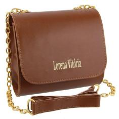 Bolsa Feminina Pequena Alça Corrente Lateral Transversal Tiracolo - Lo