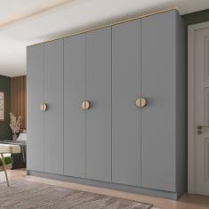 Guarda Roupa Casal 100% Mdf Bp 6 Portas 4 Gavetas Asti