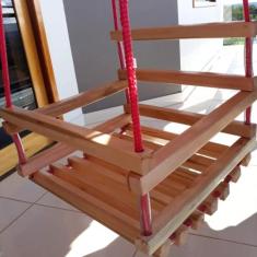 Balanço Infantil Para Criança Até 12 Anos Em Madeira Maciça - Móveis S