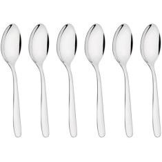 Conjunto de colheres para chá Tramontina Havai aço inox 6 peças
