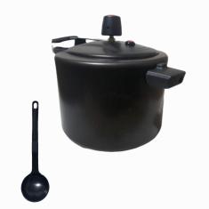Panela De Pressão Antiaderente  Preta 10 Litros