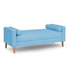 Recamier Berlim 1,20m Suede Azul Turquesa - Inova Decorações