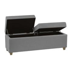 Recamier Bau Paris 1,40m Linho Cinza - Clique Decorações