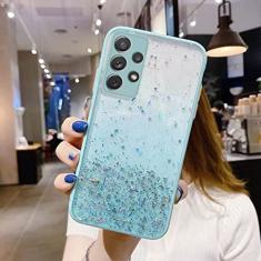 Capa Bling Glitter Star para Samsung Galaxy S21 S20 Plus Ultra FE A21S A31 A51 A71 A02S A22 A32 A42 A52 A72 A03S A11 Capa Traseira, Azul, para Galaxy A11 UE