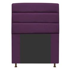 Cabeceira Estofada Turim 90 cm Solteiro Suede Roxo - ADJ Decor