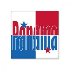 Decalque brilhante de azulejo de cerâmica com nome da bandeira do Panamá
