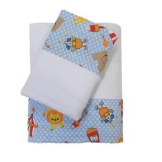 Jogo de Lençol Mini Cama 3 Peças Malha 100% Algodão Circo Azul com Mal