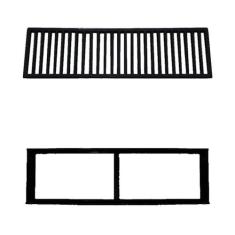 Ralo Grelha e Caixilho de Ferro Fundido Esgoto 15x50cm - FUNDIÇÃO SÃO 