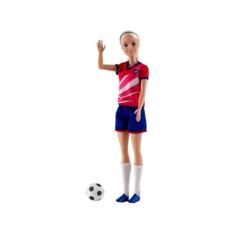 Boneca Articulada Barbie Profissões Jogadora de Futebol Loira -  Matte