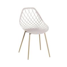 Cadeira Cloe Base Aço Rivatti Nude