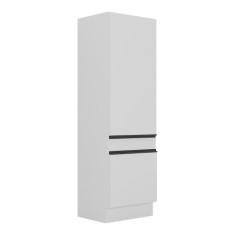 Paneleiro 2 Portas 62cm com Rodapé Veneza Multimóveis V2119, Branco/Pr