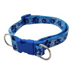 Coleira Para Cachorro Ajustável Azul - Única Mix, P