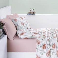 Jogo De Cama Cotton Select Casal Padrão 04 Peças - Hortência