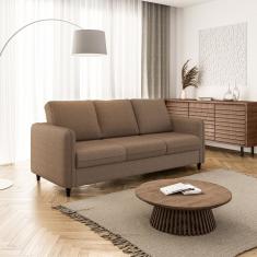 Sofá 3 Lugares Em Linho Orquídea Cabecasa Madeiramadeira Castor