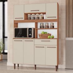 Armário de Cozinha Icaraí 100% MDF Tuboarte 7 Portas e 1 Gaveta