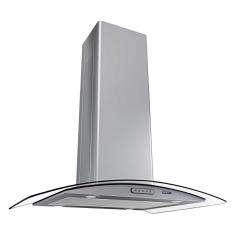 Coifa Ilha 75cm Vidro Curvo Nardelli Inox