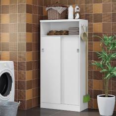 Armário Utilitário Multiuso 2 Portas Carraro Branco