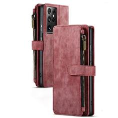 Carteira de couro para Samsung Galaxy A53 A51 A33 A52 A72 A32 A22 A12 A30S S20 S21 S22 ultra S10 Plus note 20 Capa de telefone, vermelha, para Note20 Ultra