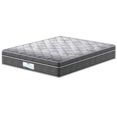 Colchão Queen Size Probel Village D28 com Molas Ensacadas e Pillow Euro 30x158x198cm - Branco/Preto