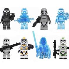 Bonecos Blocos De Montar Kit Darth Vader Holograma Star Wars