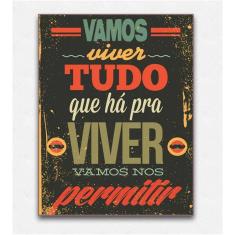 Quadro placa decorativa mdf Permita-se
