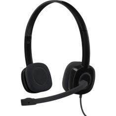 Headset C/ Fio Logitech H151 C/ Microfone E Redução De Ruído Cor Preto