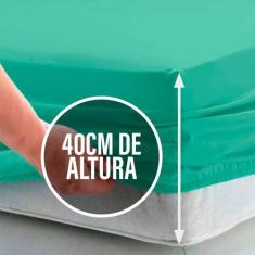 Lençol Casal c/ Elástico 40cm Avulso Percal 180 fios 80% Algodão - BEM
