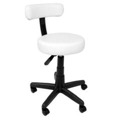 Cadeira Mocho Branca Secretaria - Porto Spuma Flex, Giratória, secretá